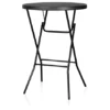Leie cocktailbord sort – 80 cm, høyde 110 cm