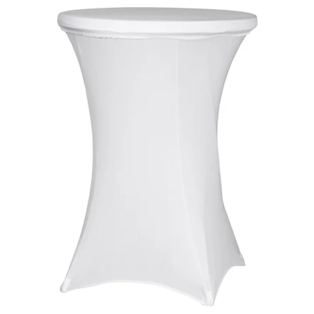 Leie stretchduk hvit til cocktailbord – 80 cm