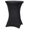Leie stretchduk sort til cocktailbord – 80 cm