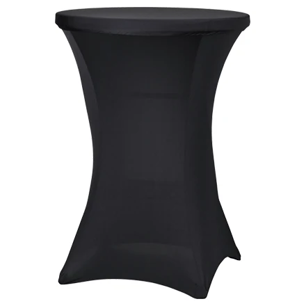 Leie stretchduk sort til cocktailbord – 80 cm