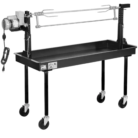 Leie kullgrill til helt dyr med motorisert spidd – 180 × 60 cm