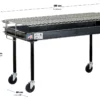 Leie kullgrill med rist – 180 × 60 cm
